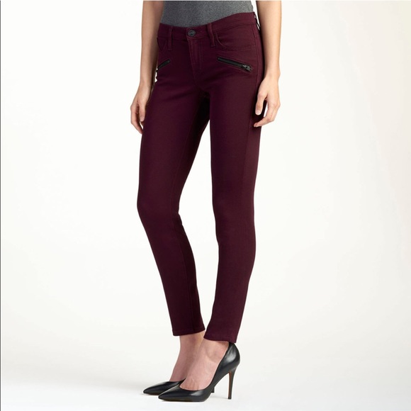 Rock & Republic Kashmiere Maroon Jean Leggings New - Picture 3 of 8
